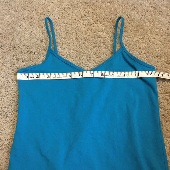 NWT Seductions Bright Aqua Blue Simple Cotton Camisole - Picture 11 of 13